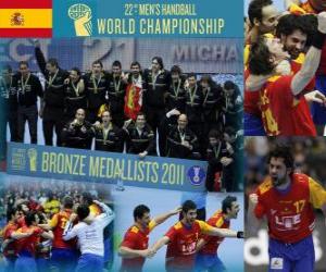 Puzzle Η Ισπανία Χάλκινο μετάλλιο στο Παγκόσμιο του 2011 Χάντμπολ